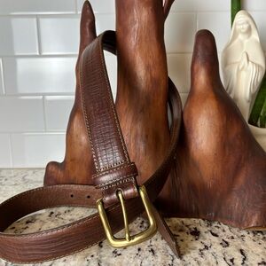 Duluth Trading Co. Cognac Leather Smugglers Belt